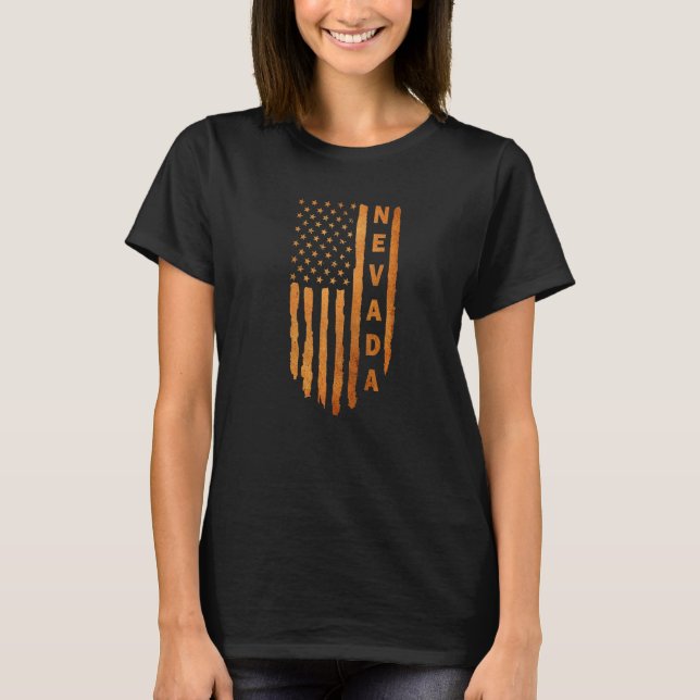 Nevada Rustic Right To Bear Arms Second Amendment  T-Shirt (Front)
