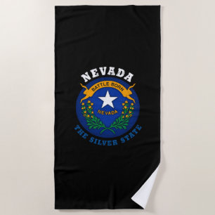 NEVADA SILVER STATE FLAG BEACH TOWEL