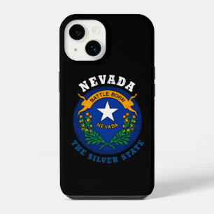 NEVADA SILVER STATE FLAG iPhone 14 CASE