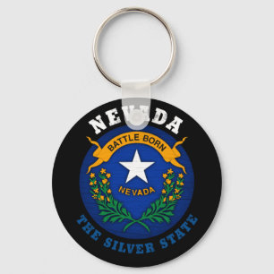 NEVADA SILVER STATE FLAG KEY RING