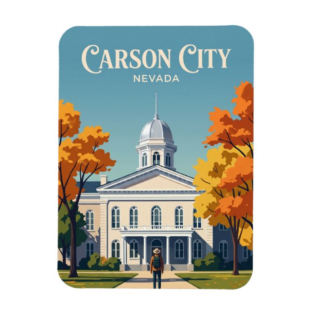 Nevada State Capitol USA Magnet (Vertical)