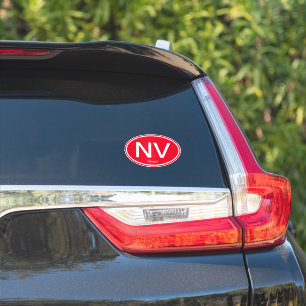 Nevada state code abbreviation NV vinyl car
