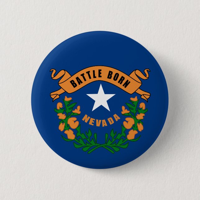 Nevada State Flag 6 Cm Round Badge (Front)