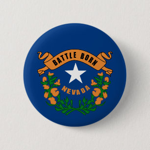 Nevada State Flag 6 Cm Round Badge