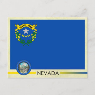 Nevada State Flag and Seal Postcard