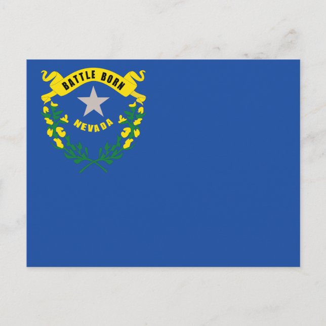 Nevada State Flag Battle Born Postcard (Front)