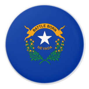 Nevada State Flag Ceramic Knob