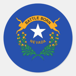 Nevada State Flag Classic Round Sticker