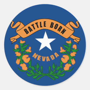 Nevada State Flag Classic Round Sticker