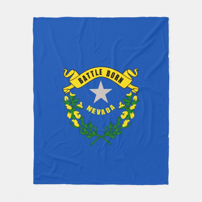 Nevada State Flag Design Fleece Blanket (Front)