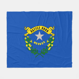 Nevada State Flag Design Fleece Blanket