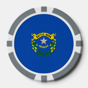 Nevada State Flag Design Poker Chips