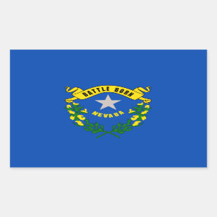 Nevada State Flag Design Rectangular Sticker