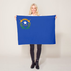 Nevada State Flag Fleece Blanket