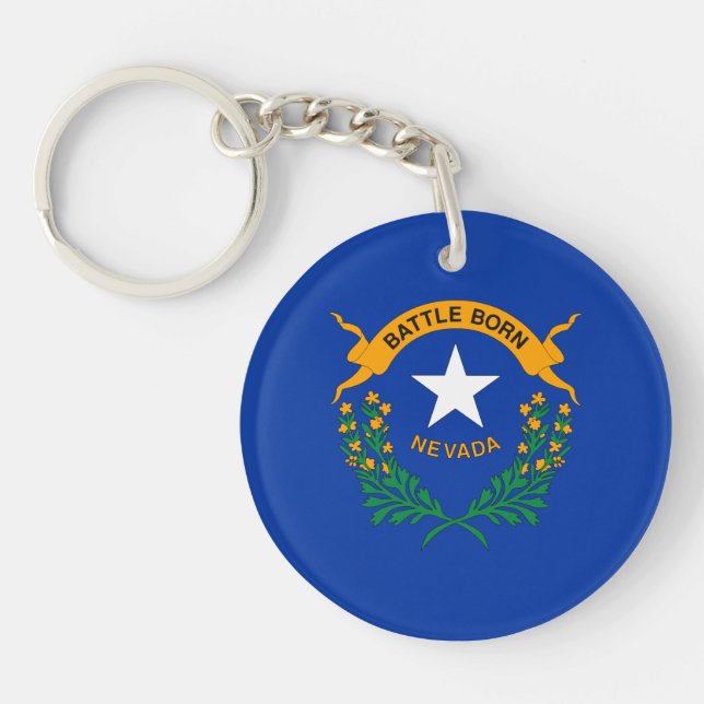 Nevada State Flag Key Ring (Front)