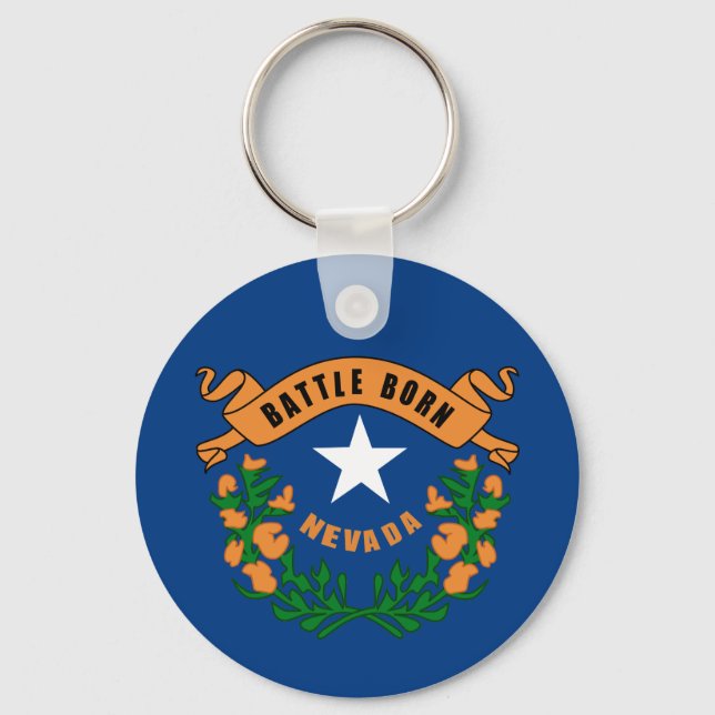 Nevada State Flag Key Ring (Front)