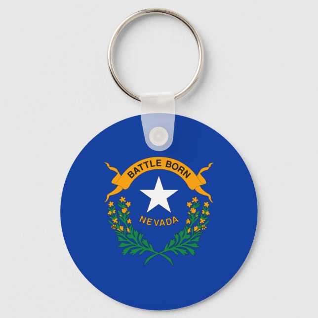 Nevada State Flag Key Ring (Front)