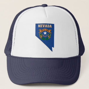 Nevada State Flag Map Trucker Hat