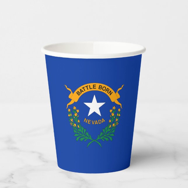 Nevada State Flag Paper Cups (Left)