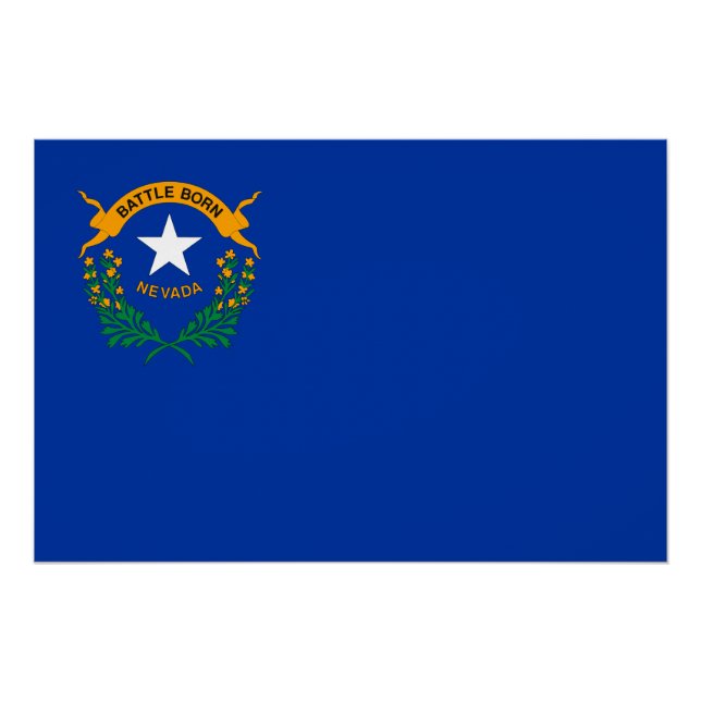 Nevada State Flag Poster (Front)