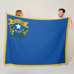 Nevada State Flag Print Patriotc Fleece Blanket