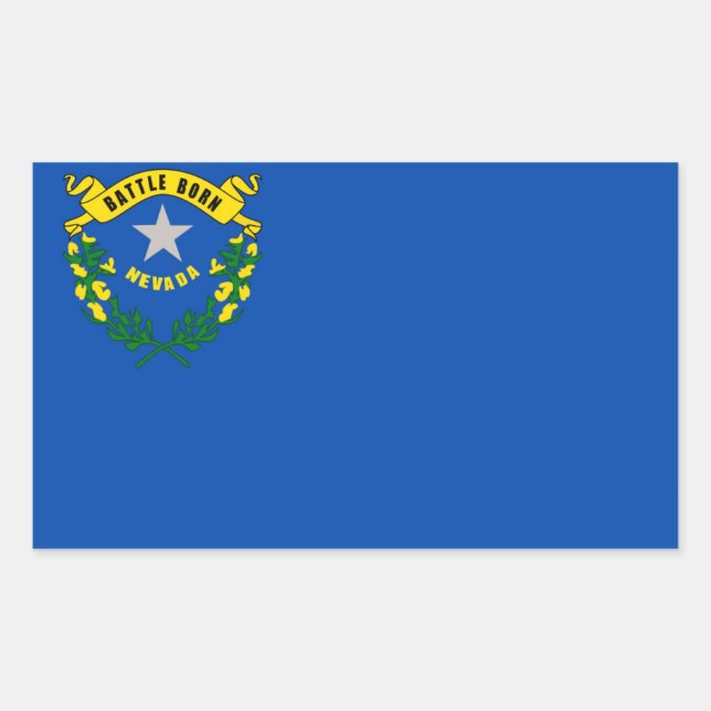 Nevada State flag Rectangular Sticker (Front)