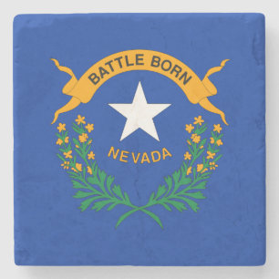 Nevada State Flag Stone Coaster