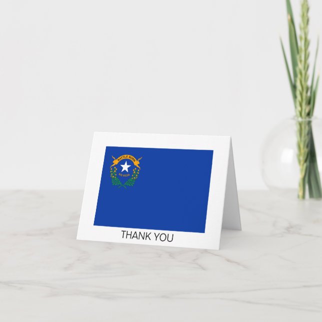 Nevada State Flag Thank You Card (Front)