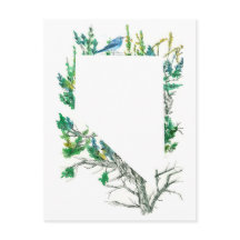Nevada State Flower Sagebrush Mountain Bluebird