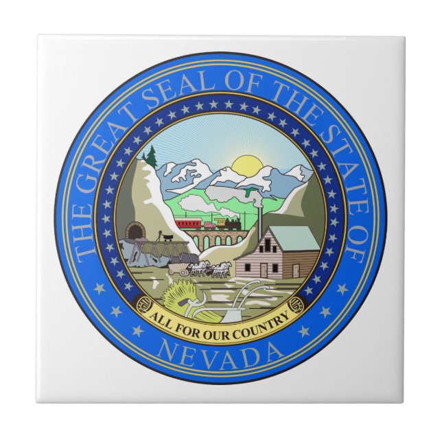 Nevada State Seal Ceramic Tile (Front)