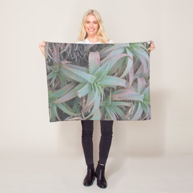 Nevada succulents  fleece blanket (In Situ)