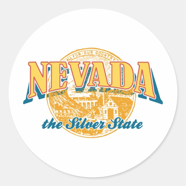 Nevada - The Silver State Classic Round Sticker (Front)