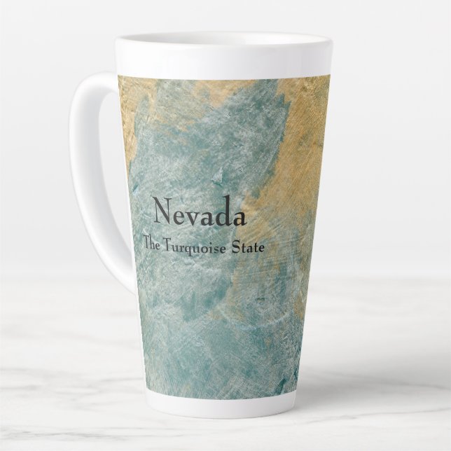 Nevada The Turquoise State Latte Mug (Left Angle)