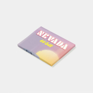 Nevada USA Setting sun sports car Post-it Notes