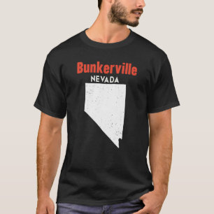 Nevada Usa State America Travel Nevadan Bunkervill T-Shirt