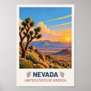 Nevada USA – Vintage Travel Poster