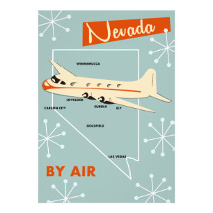 Nevada Vintage style travel poster