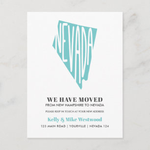 NEVADA We've moved New address New Home   Postcard