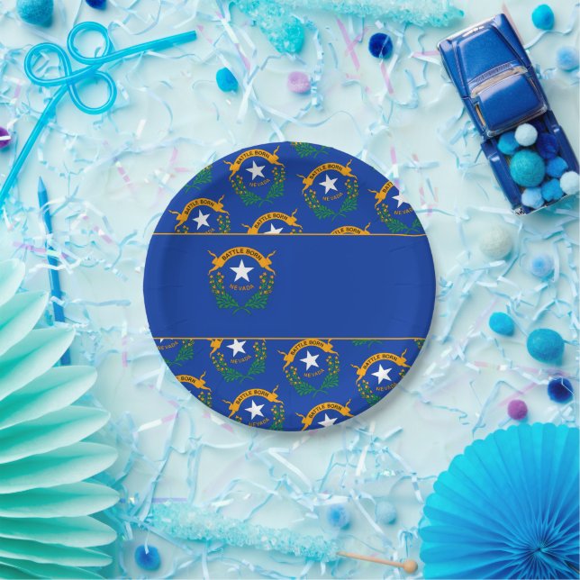 Nevadan Flag, Flag of Nevada Paper Plate (Party)