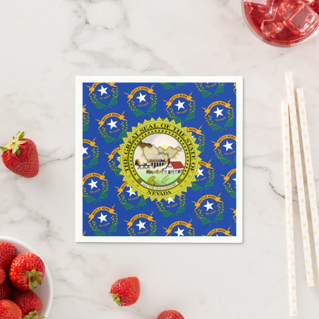 Nevadan Flag & Seal, Nevada Napkin (Insitu)
