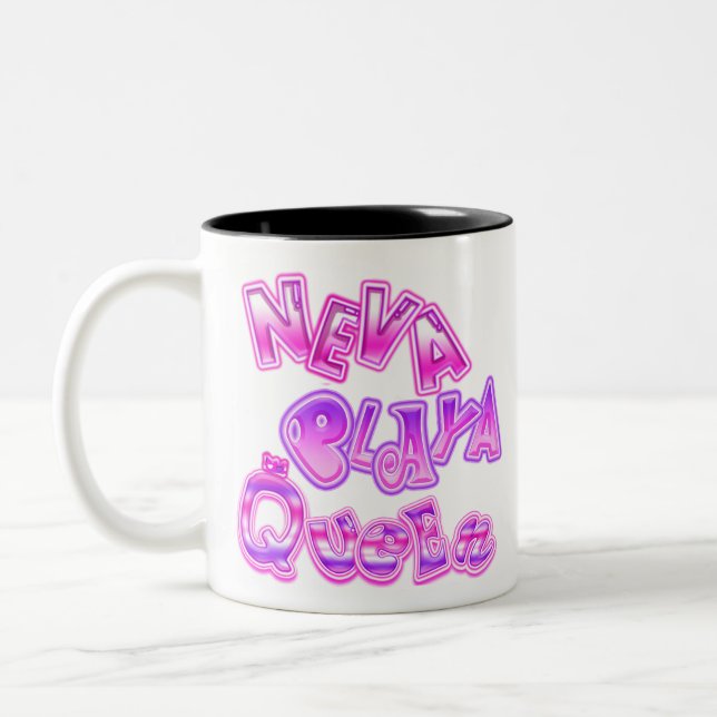 nevaplayatext Two-Tone coffee mug (Left)