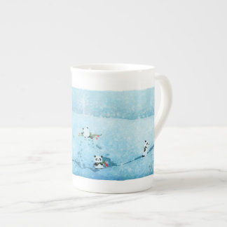 Neve. Fiori. Panda. Bone China Mug