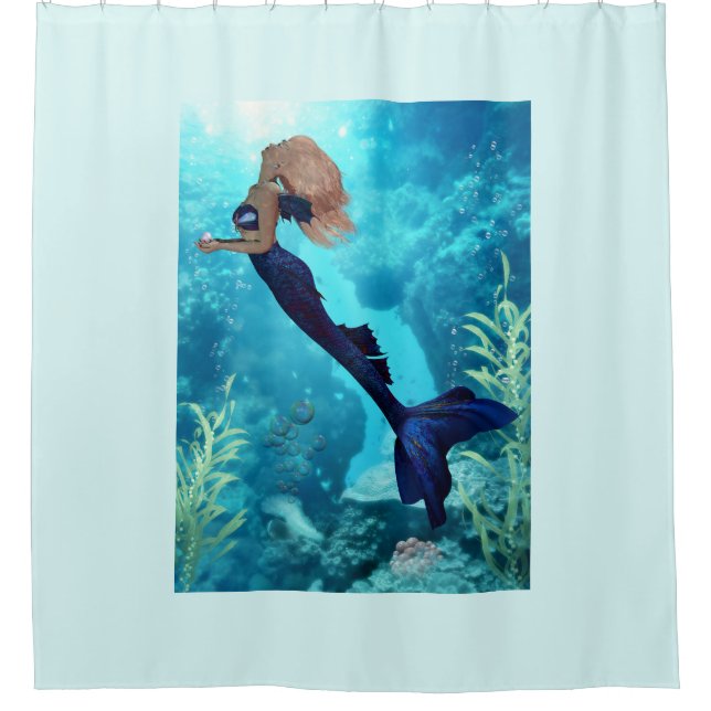 Neve Mermaid Shower Curtain (Front)
