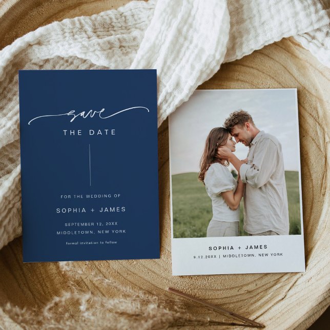 NEVE Modern Minimalist Wedding Save the Date Card (Creator Uploaded)