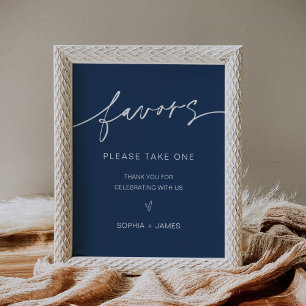 NEVE Navy Wedding Favours Sign
