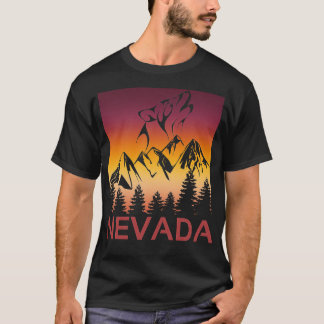 Neveda Sunset Wolf Howling at The Moon Trees and M T-Shirt