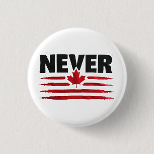 Never 51st Canadian American Trump Politic 3 Cm Round Badge