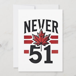 Never 51st Funny Canada is not Fot Sale  Thank You Card
