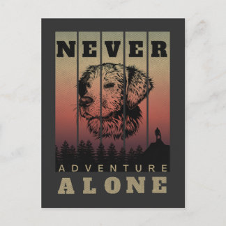 Never Adventure Alone Postcard