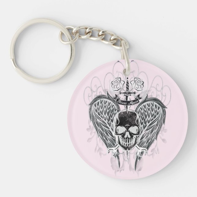 Never Again Biker Keychain (Front)